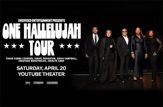 More Info for Tasha Cobbs Leonard, Jonathan Mcreynolds, Erica Campbell, Israel Houghton, And Jekalyn Carr Announce ‘One Hallelujah’ Tour